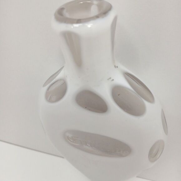 Vintage H. Wüllen 1866 Cut to Clear Glass Perfume Bottle Bohemian Art Glass Rare - Picture 4 of 13